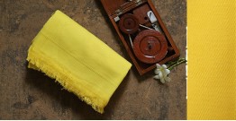Swavalamban ◉ Handwoven ◉ Cotton Bed Throw ◉ 11 { Yellow }